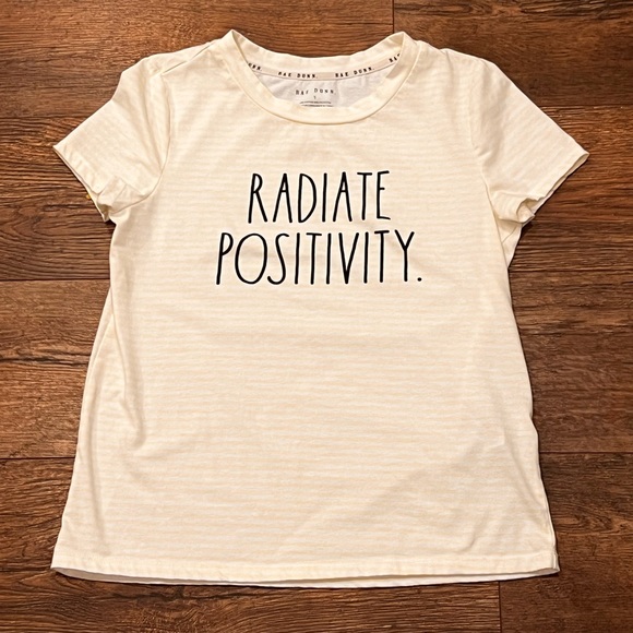 Rae Dunn Radiate Positivity Short Sleeve T-Shirt - Picture 3 of 15